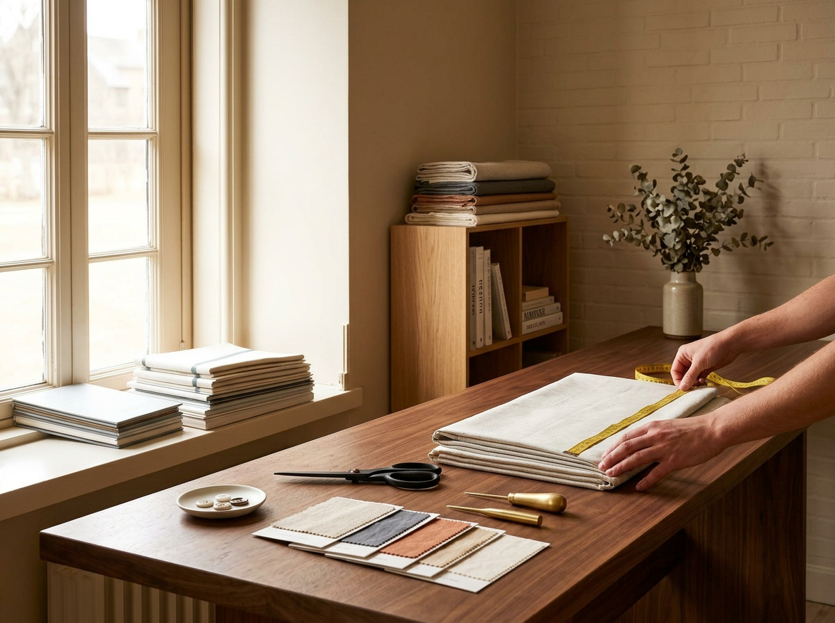 Founder taking measurements in a Dorset home