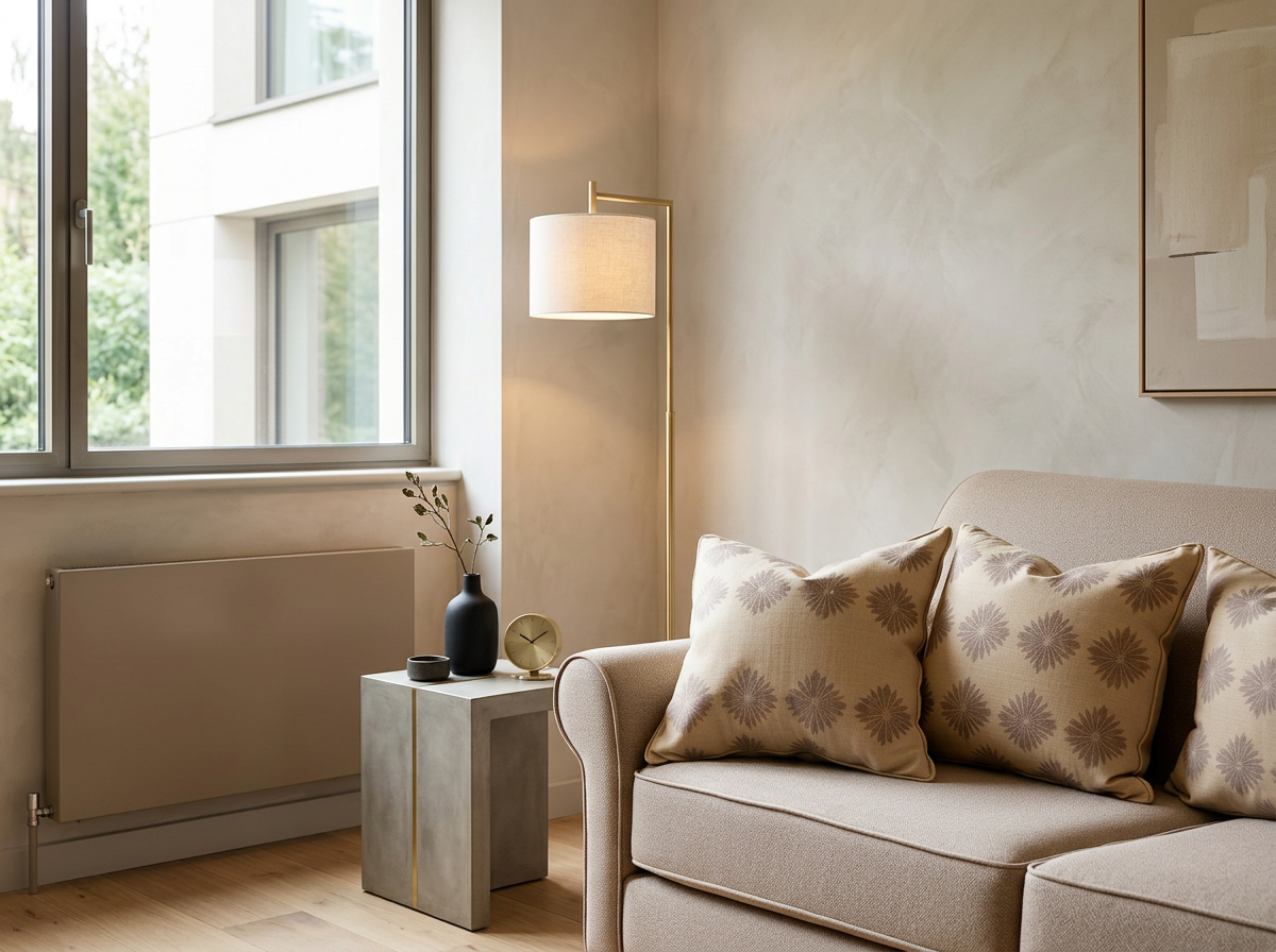Bespoke cushions and upholstered headboard